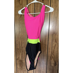 MSTUMING Swimsuit NWT Women's size XL Color Block Multi One Piece Bathing Suite